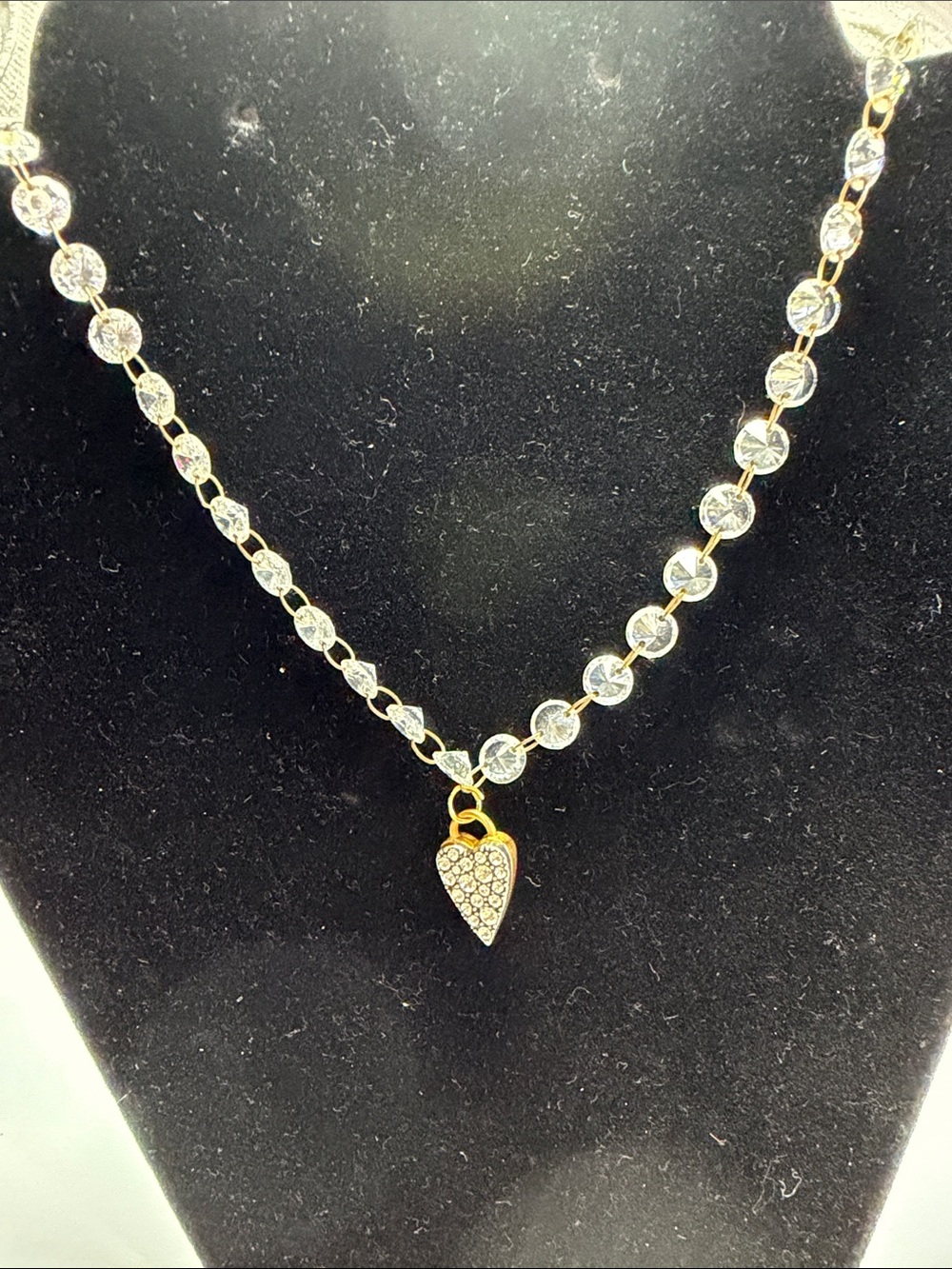 Brighton Gold-Tone Crystal Heart Reversible Pendant Necklacey